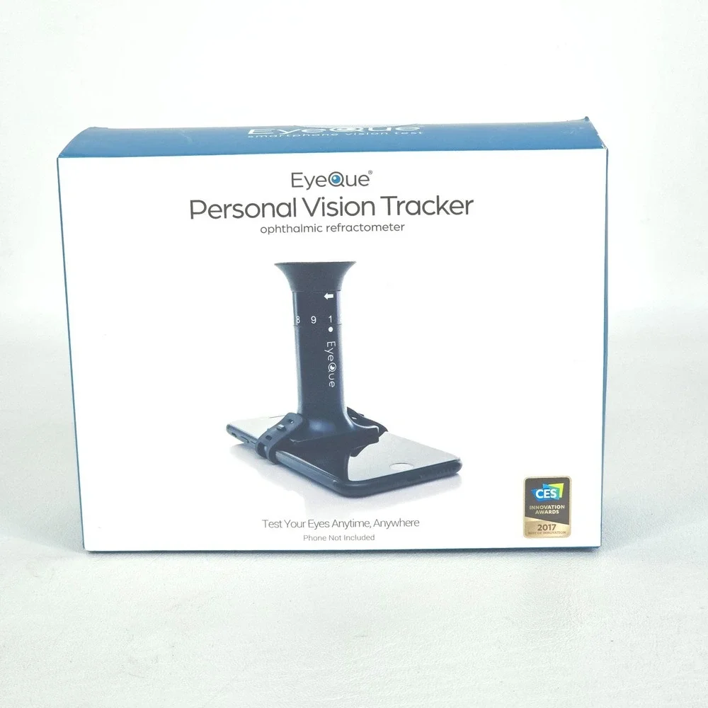 NEW EyeQue Personal Vision Tracker Ophthalmic Refractometer Home Test Kit Sealed